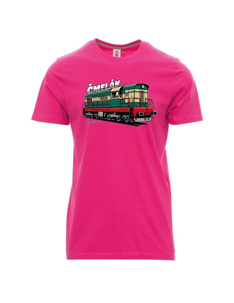 Rosa T-Shirt für Männer Lokomotive 770 „Čmelák“