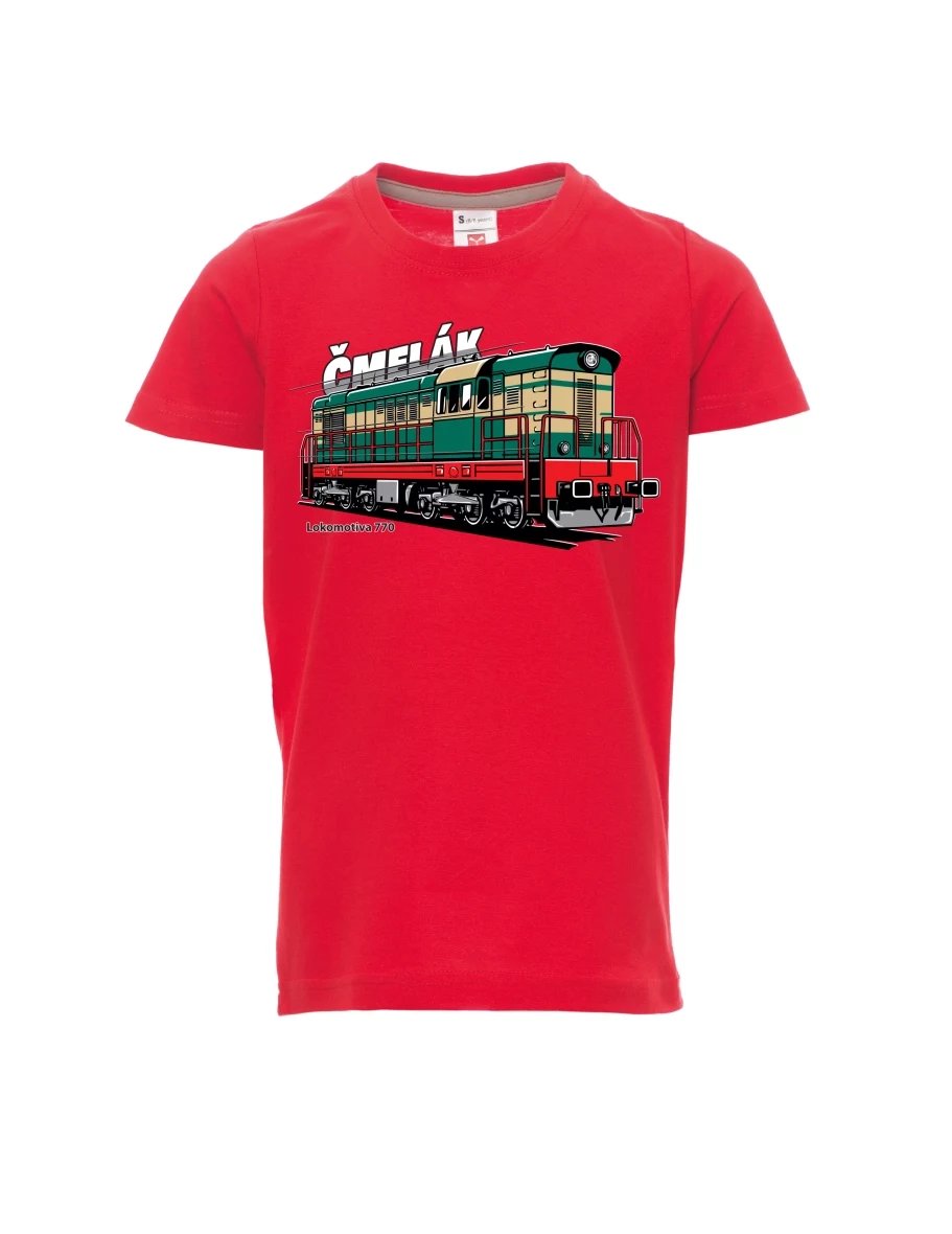Rotes Kinder T-Shirt Lokomotive 770 „Čmelák“