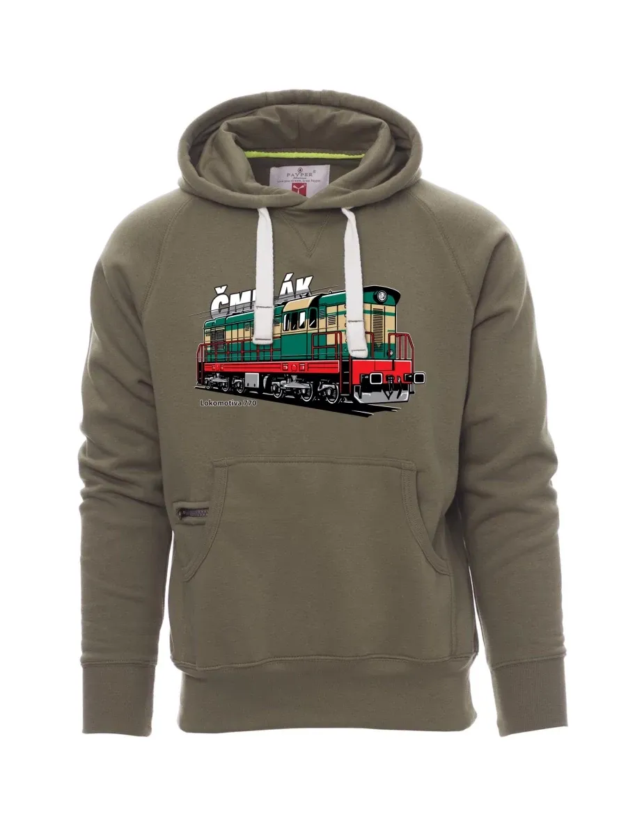 Khaki Sweatshirt für Männer Lokomotive 770 „Čmelák“