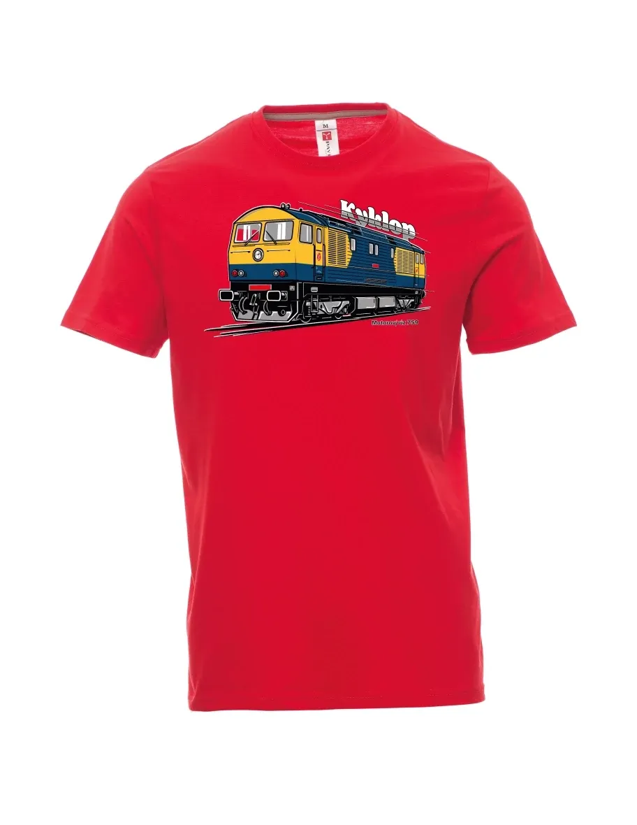 Rotes T-Shirt für Männer Triebwagen 759 „Kyklop“