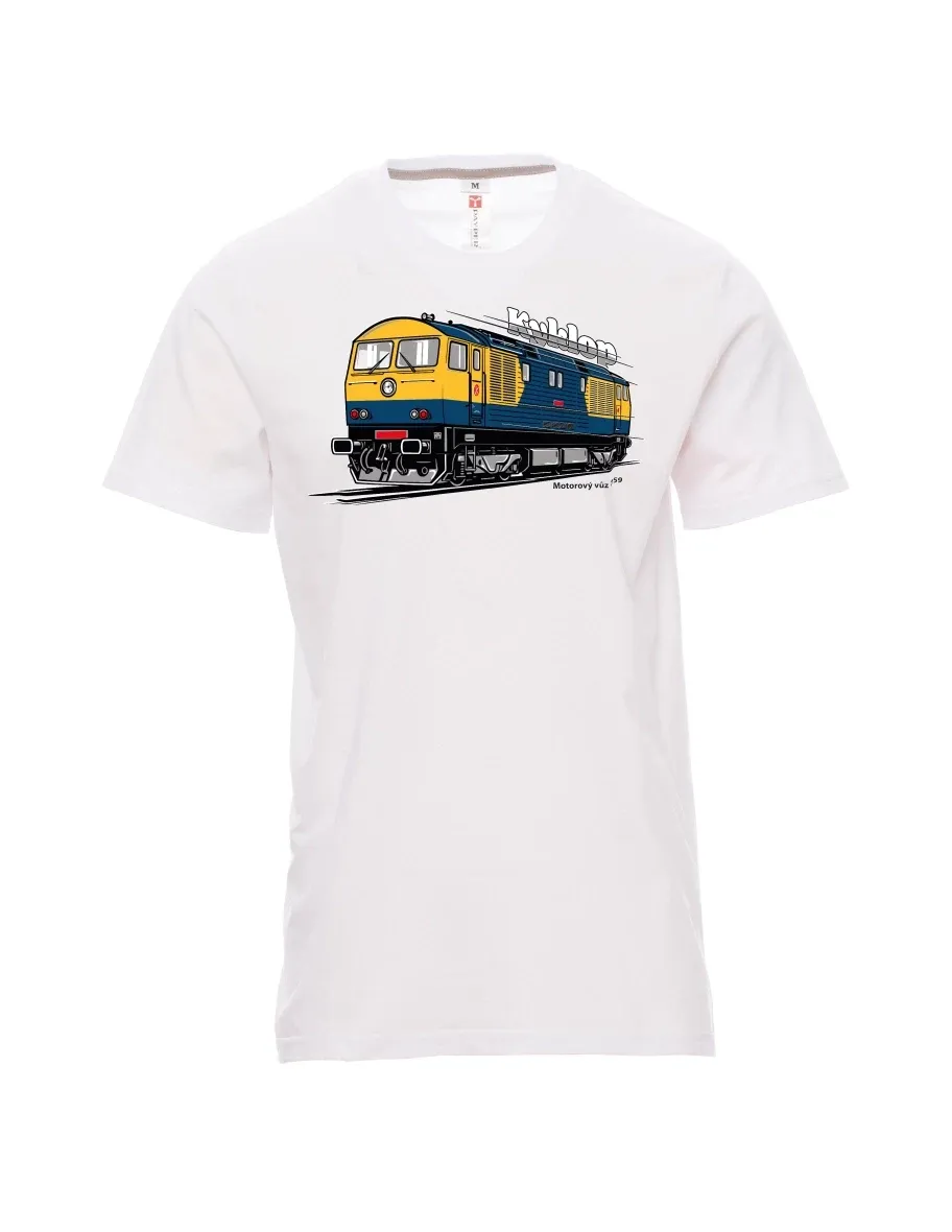 Weißes T-Shirt für Männer Triebwagen 759 „Kyklop“