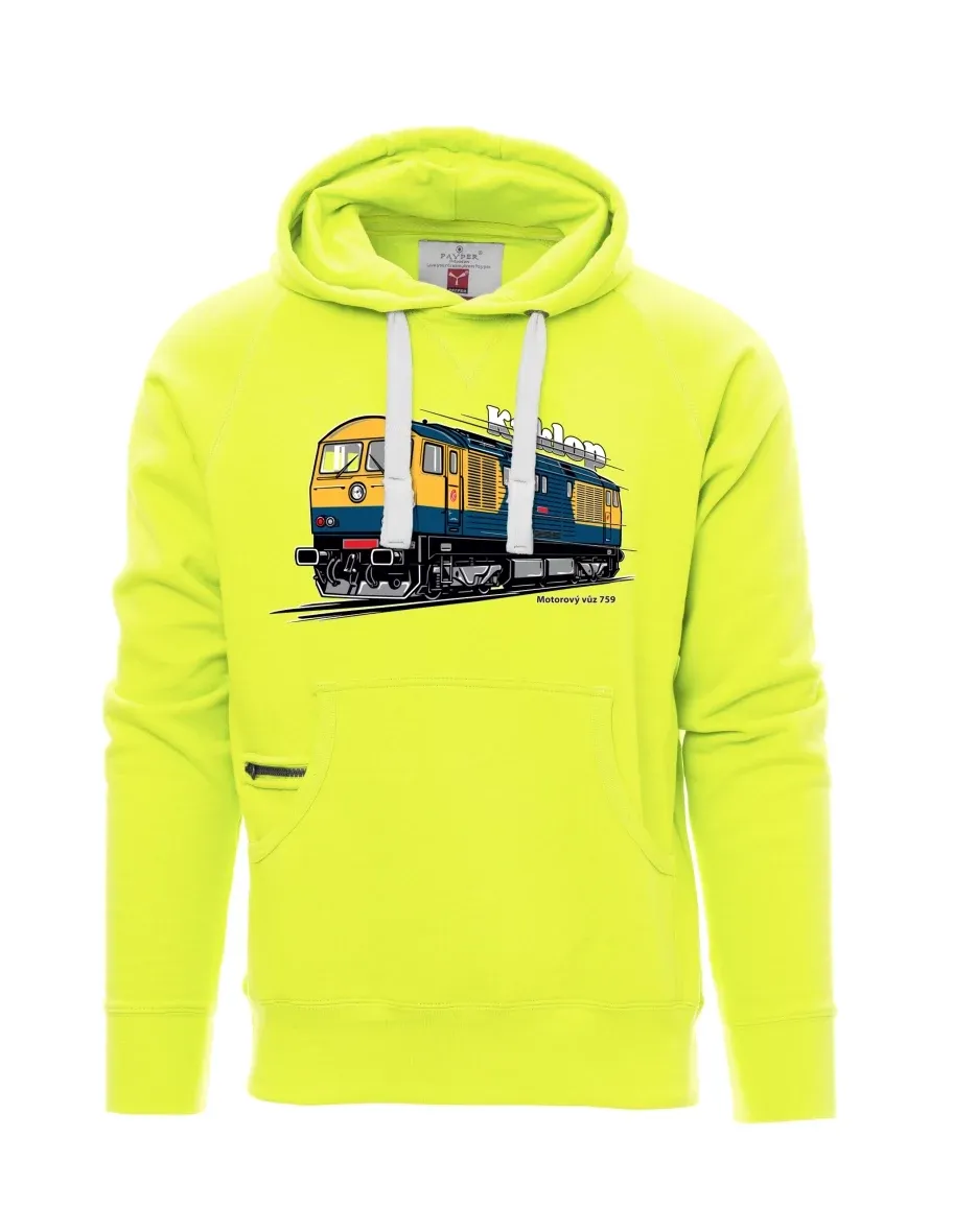 Fluoreszierendes Sweatshirt für Männer Triebwagen 759 „Kyklop“