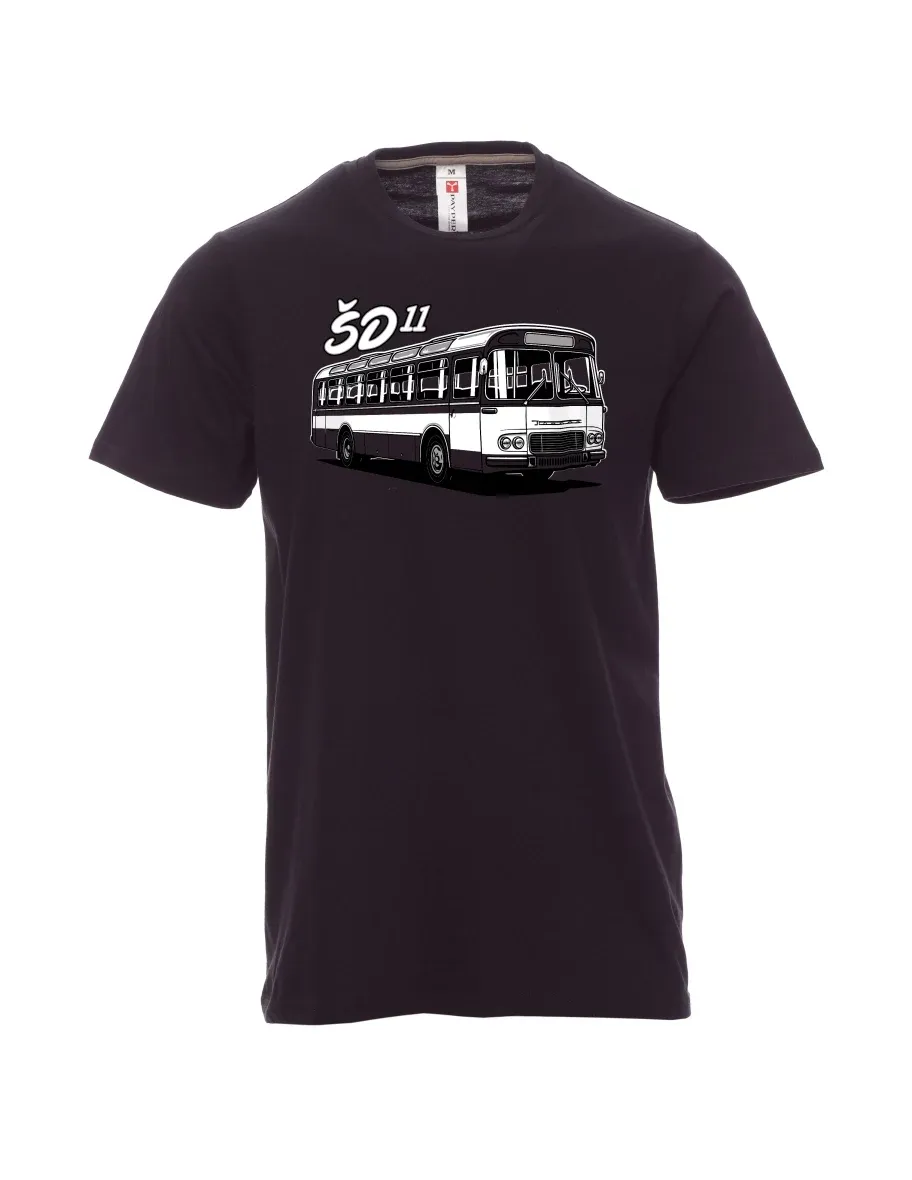 Schwarzes T-Shirt für Männer Autobus ŠD 11