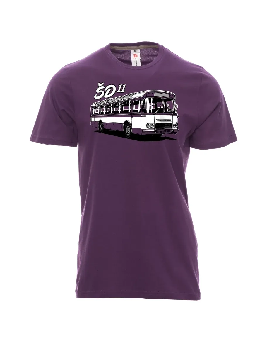 Violett T-Shirt für Männer Autobus ŠD 11