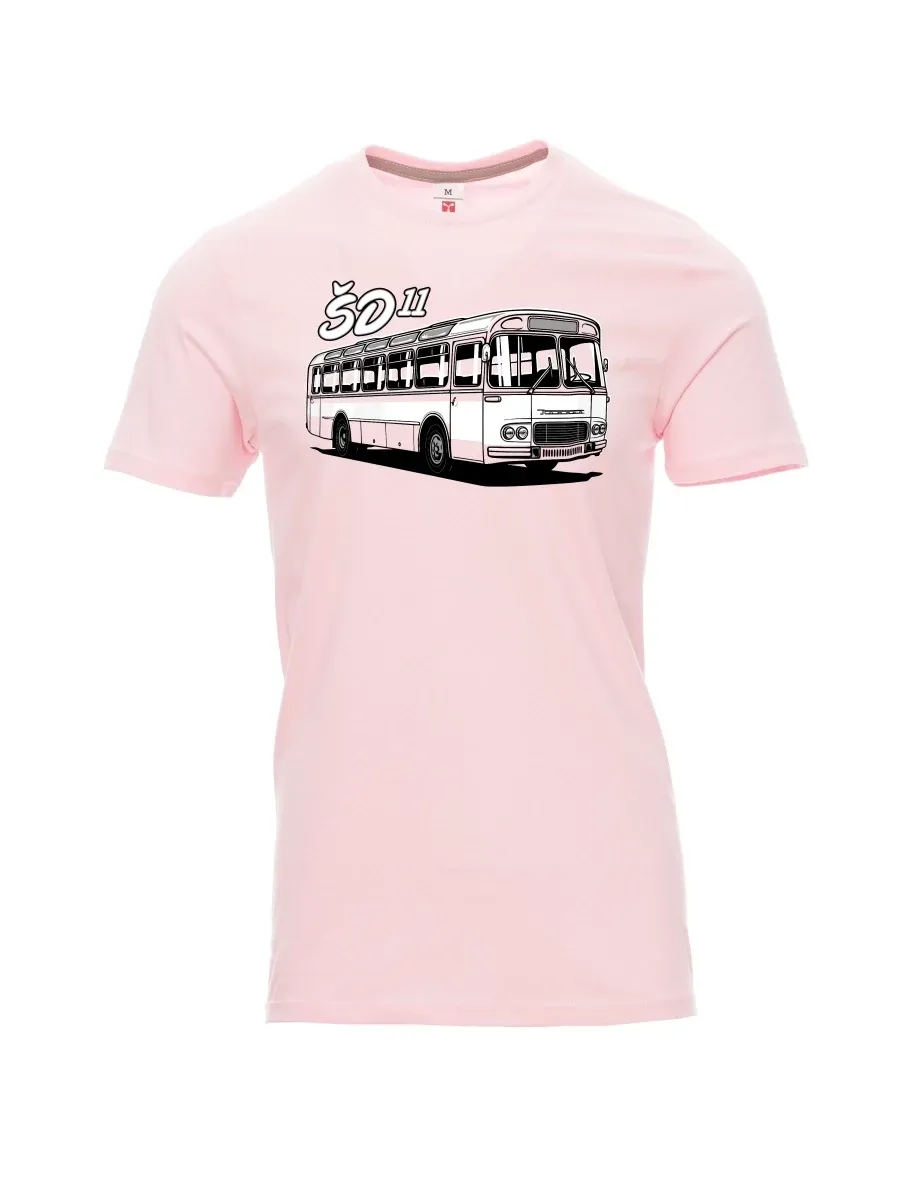 Hell-Pink T-Shirt für Männer Autobus ŠD 11