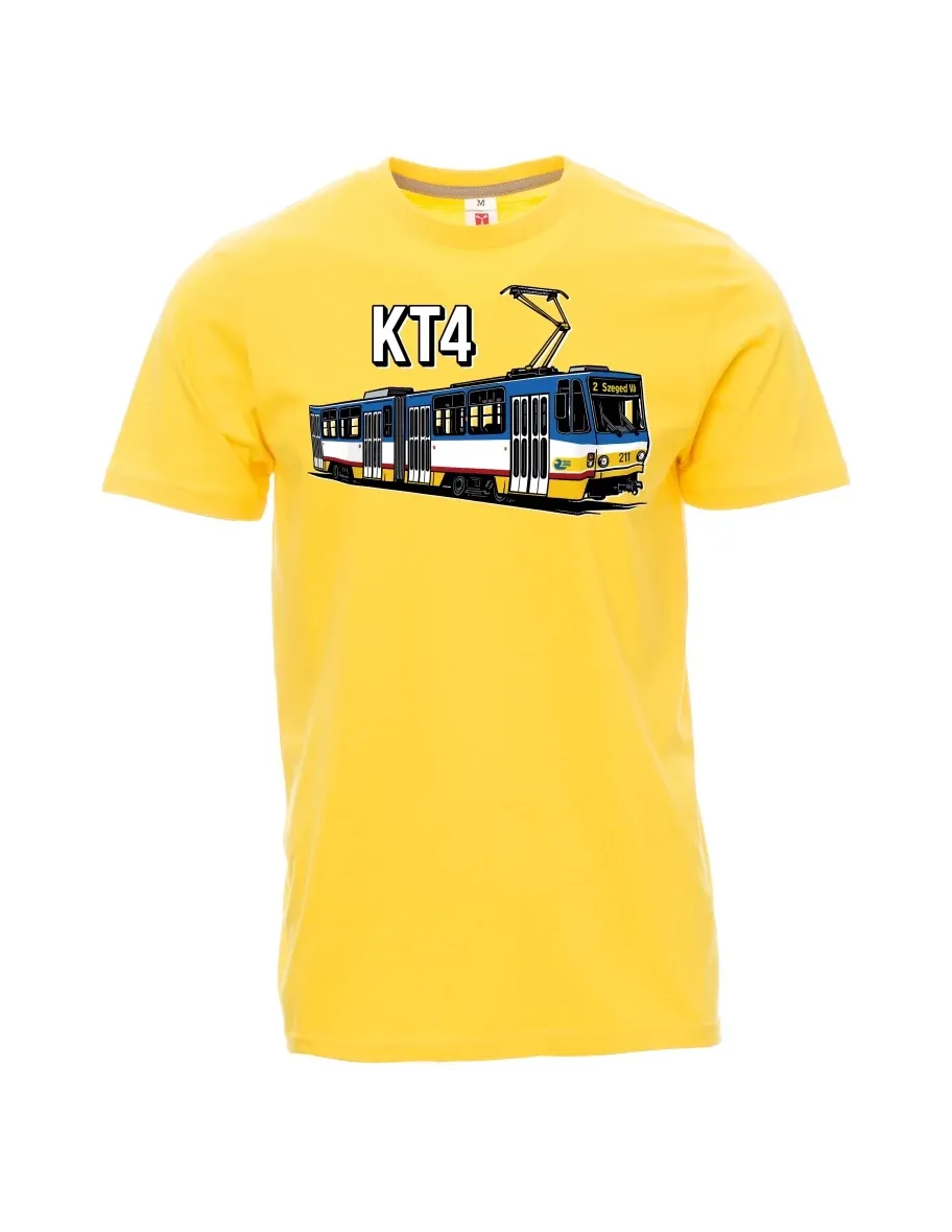 Gelbes T-Shirt für Männer Straßenbahn KT4