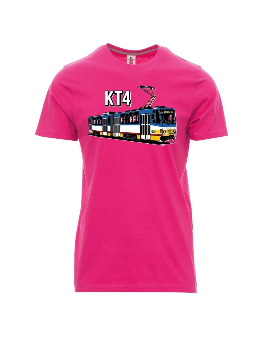 Rosa T-Shirt für Männer Straßenbahn KT4