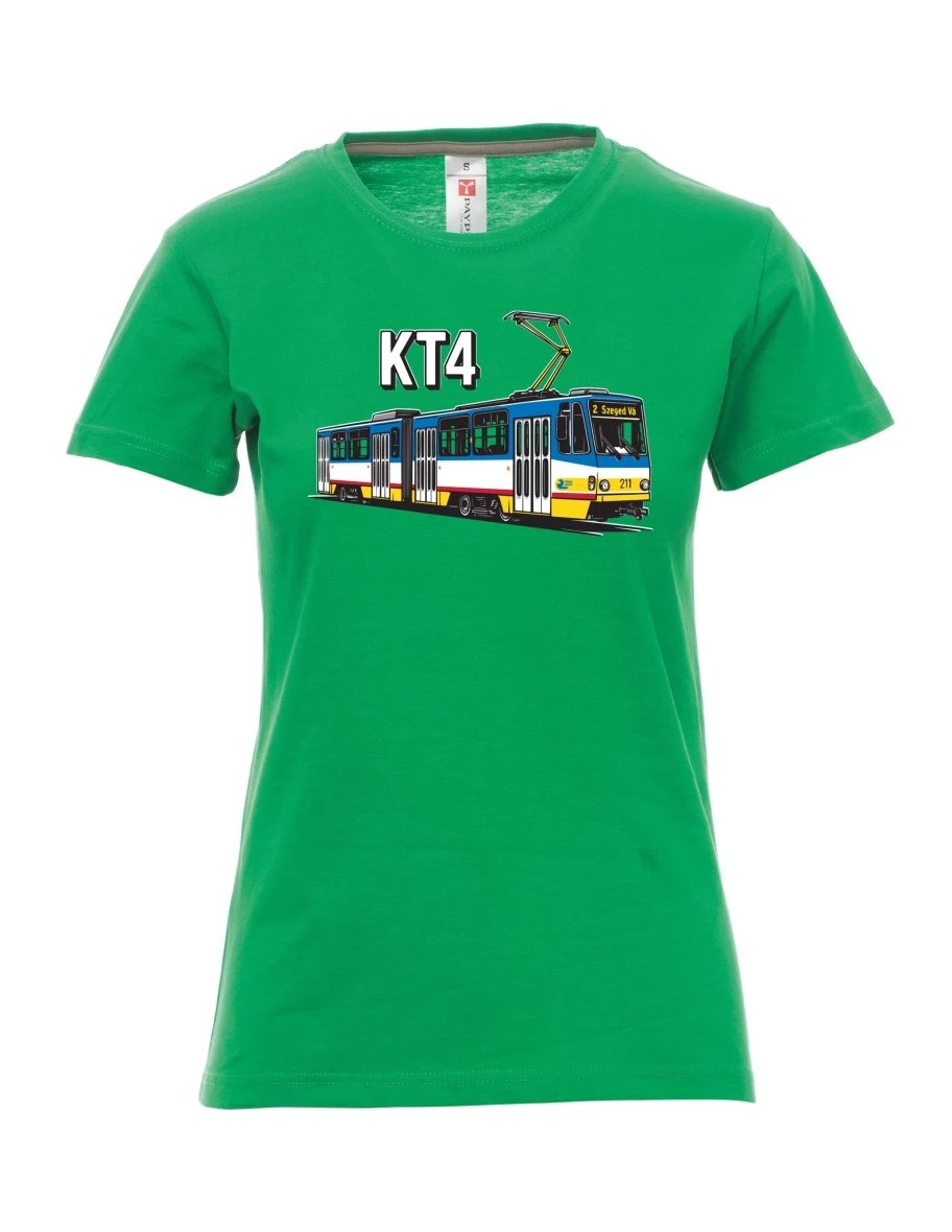 Grünes T-Shirt für Damen Straßenbahn KT4
