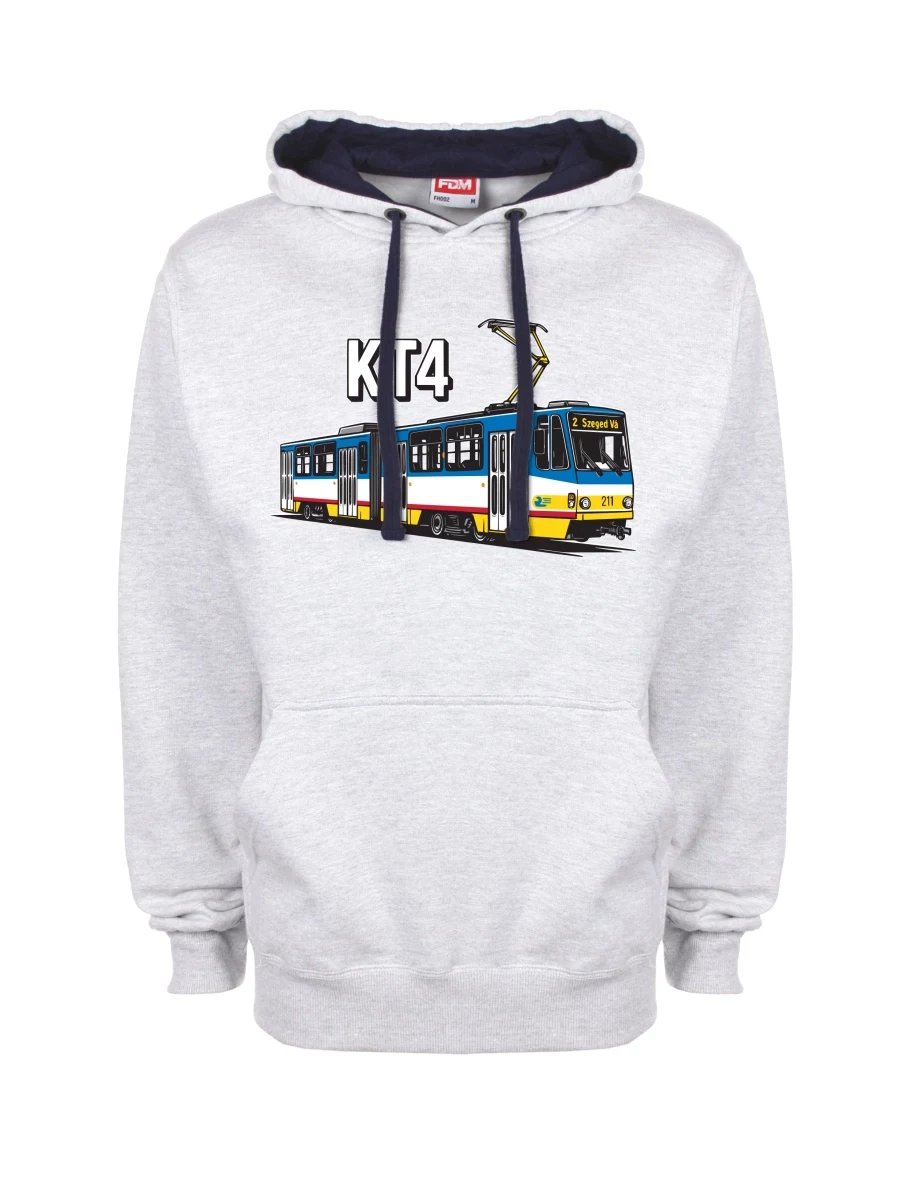 Blau-graues Sweatshirt Straßenbahn KT4
