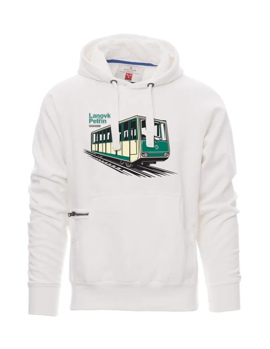 Weißes Sweatshirt für Männer Seilbahn Petřín