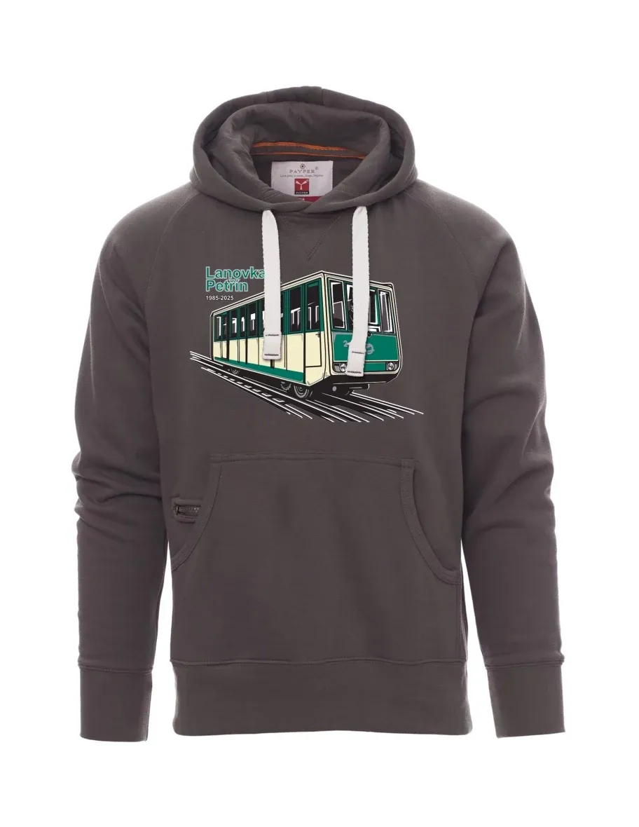 Graues Sweatshirt für Männer Seilbahn Petřín