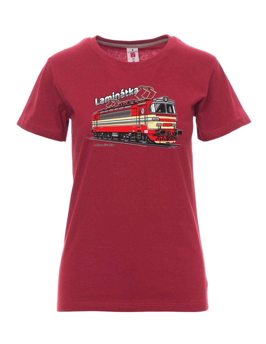 Bordeaux T-Shirt für Damen Lokomotive 230 „Laminátka“