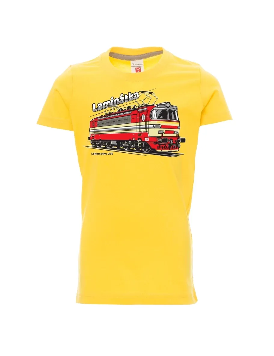 Gelbes Kinder T-Shirt Lokomotive 230 „Laminátka“