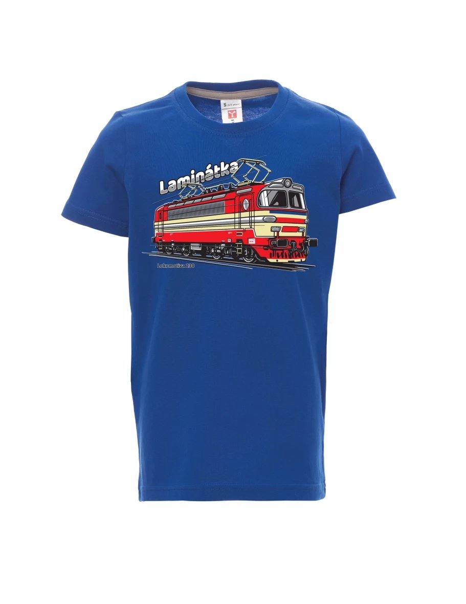 Blaues Kinder T-Shirt Lokomotive 230 „Laminátka“