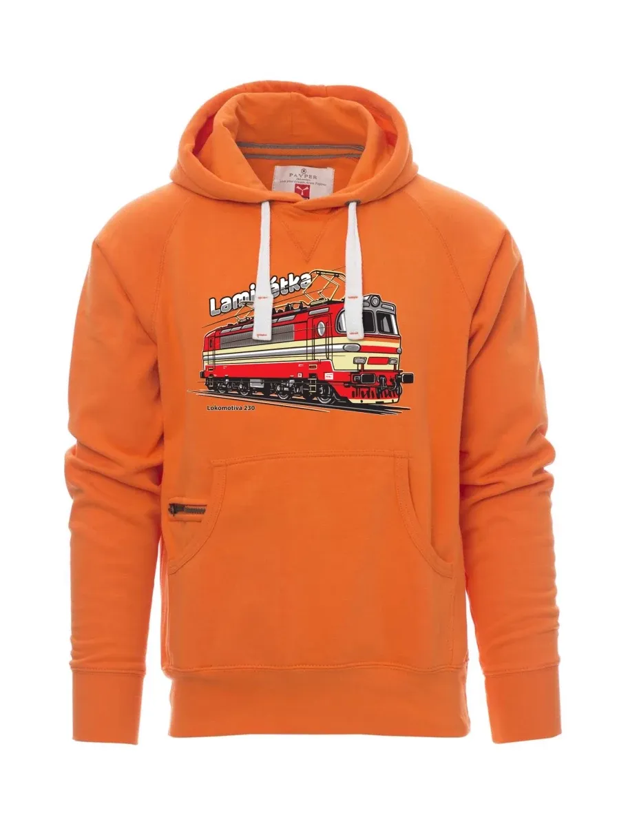 Orange Sweatshirt für Männer Lokomotive 230 „Laminátka“