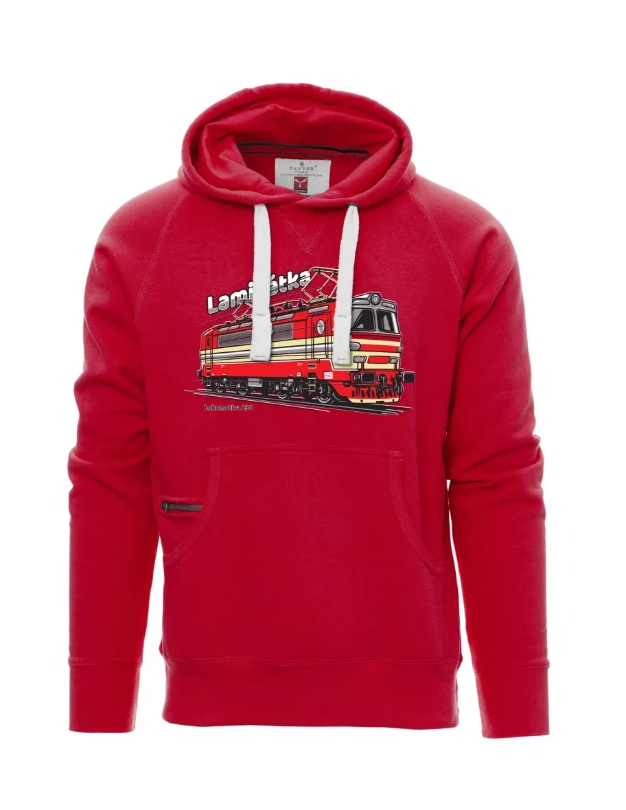 Rotes Sweatshirt für Männer Lokomotive 230 „Laminátka“