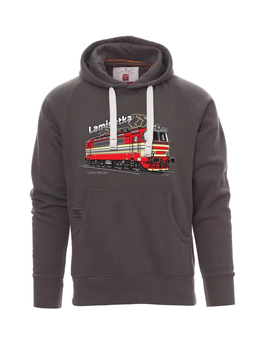 Graues Sweatshirt für Männer Lokomotive 230 „Laminátka“