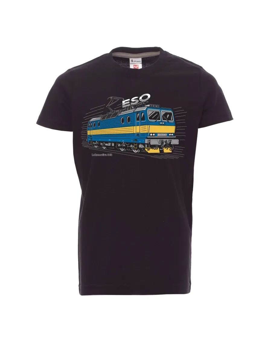 Schwarzes Kinder T-Shirt Lokomotive 363 „ESO“