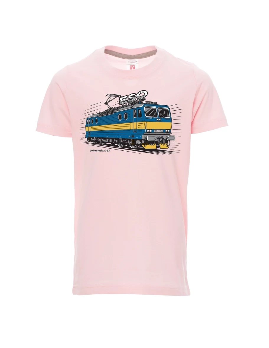 Hell-Pink Kinder T-Shirt Lokomotive 363 „ESO“