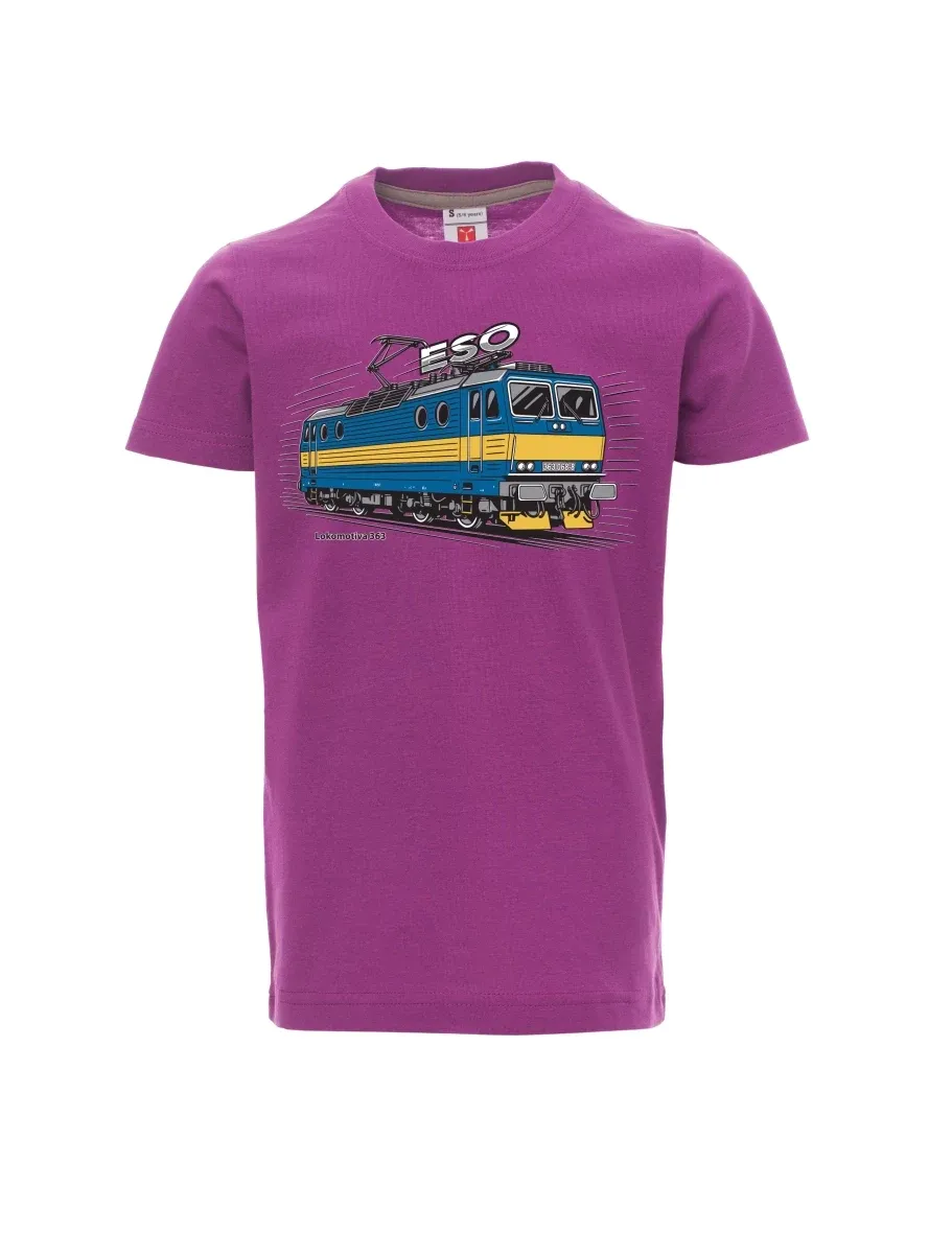 Violett Kinder T-Shirt Lokomotive 363 „ESO“