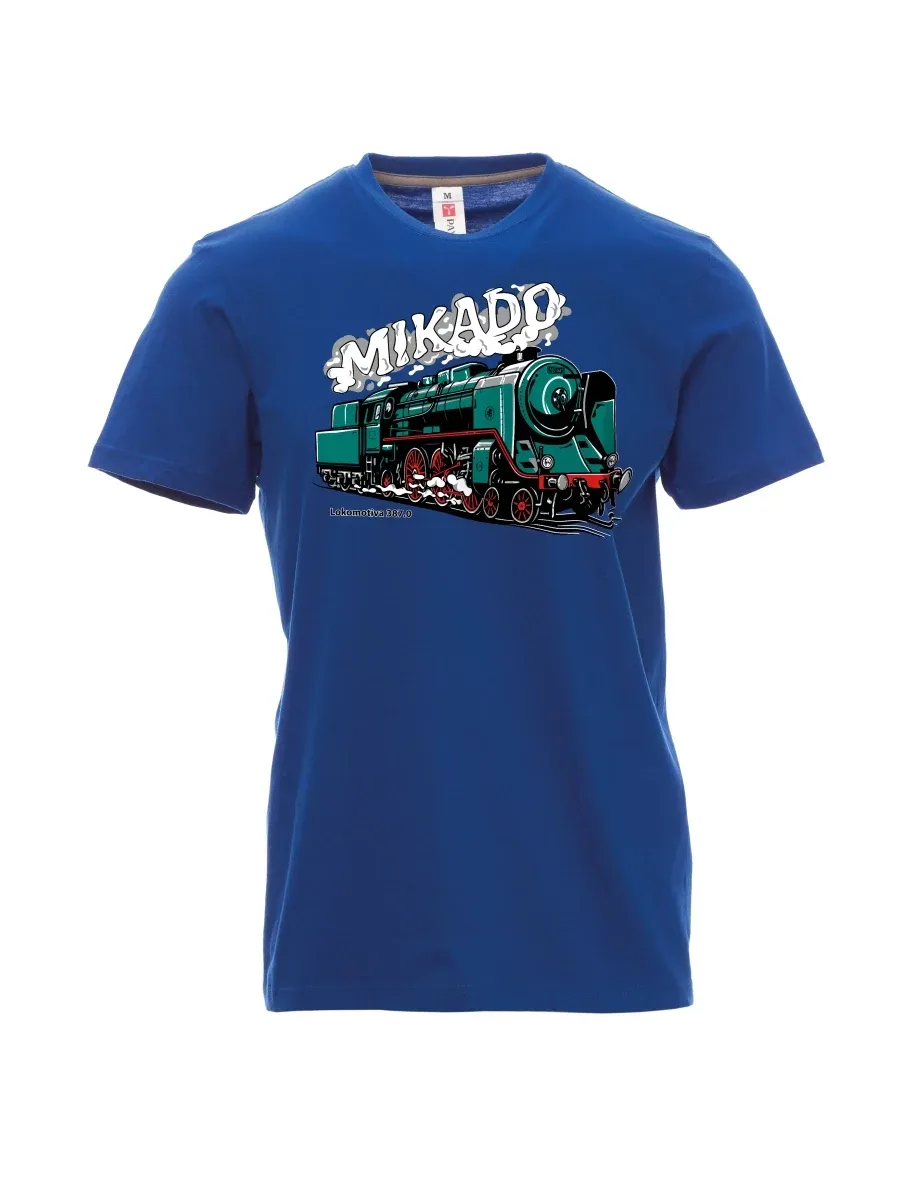Blaues T-Shirt für Männer Lokomotive 387.0 „MIKADO“