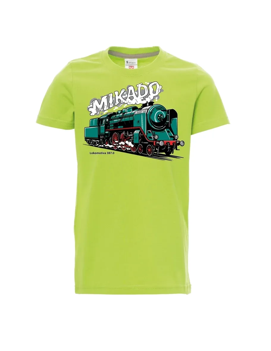 Hellgrünes Kinder T-Shirt Lokomotive 387.0 „MIKADO“