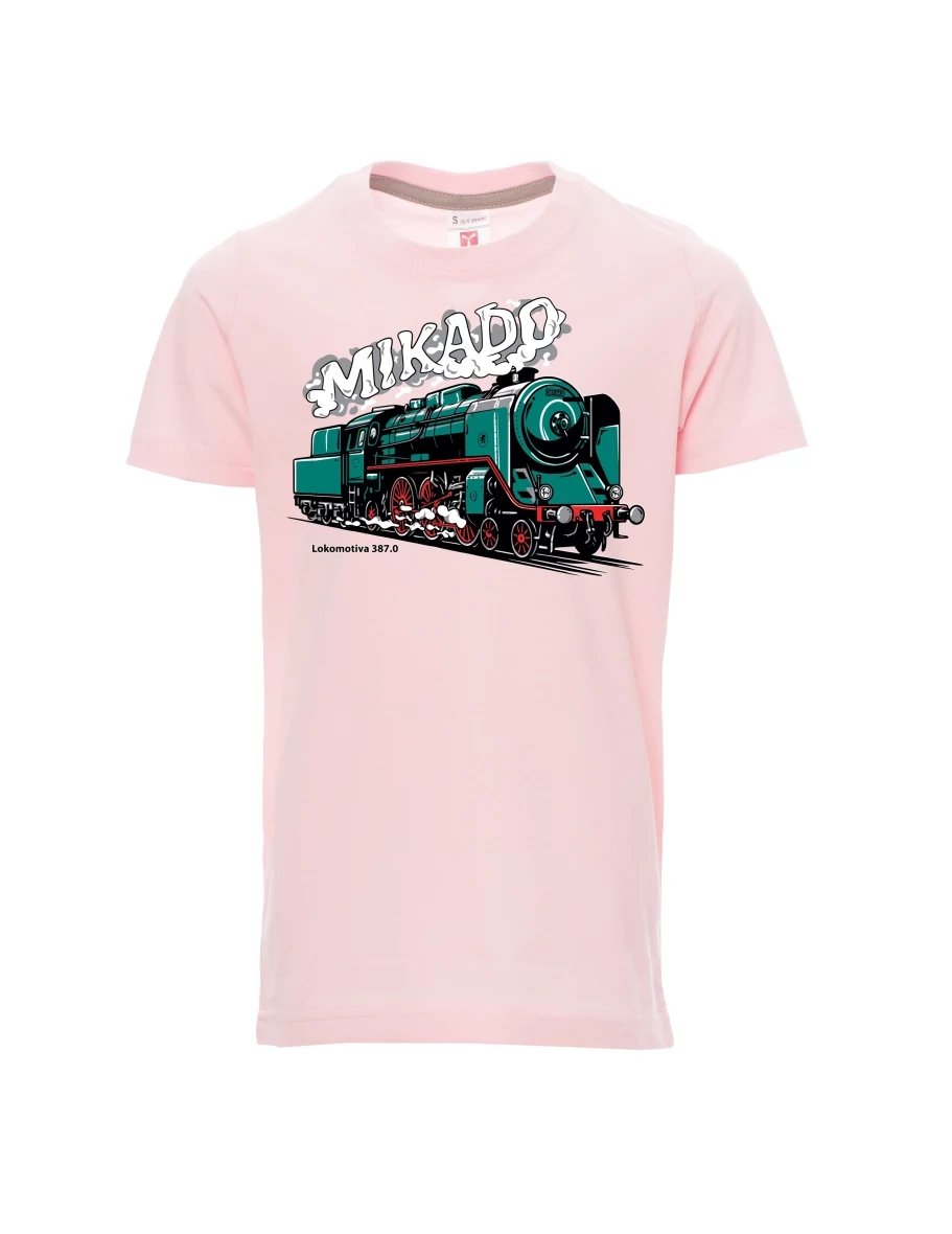 Hell-Pink Kinder T-Shirt Lokomotive 387.0 „MIKADO“