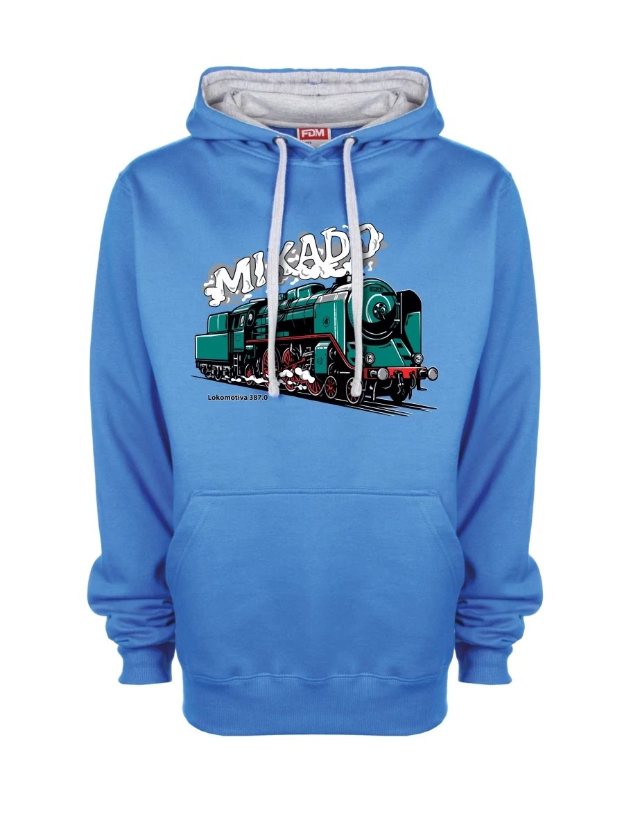 Grau-blaues Sweatshirt Lokomotive 387.0 „MIKADO“