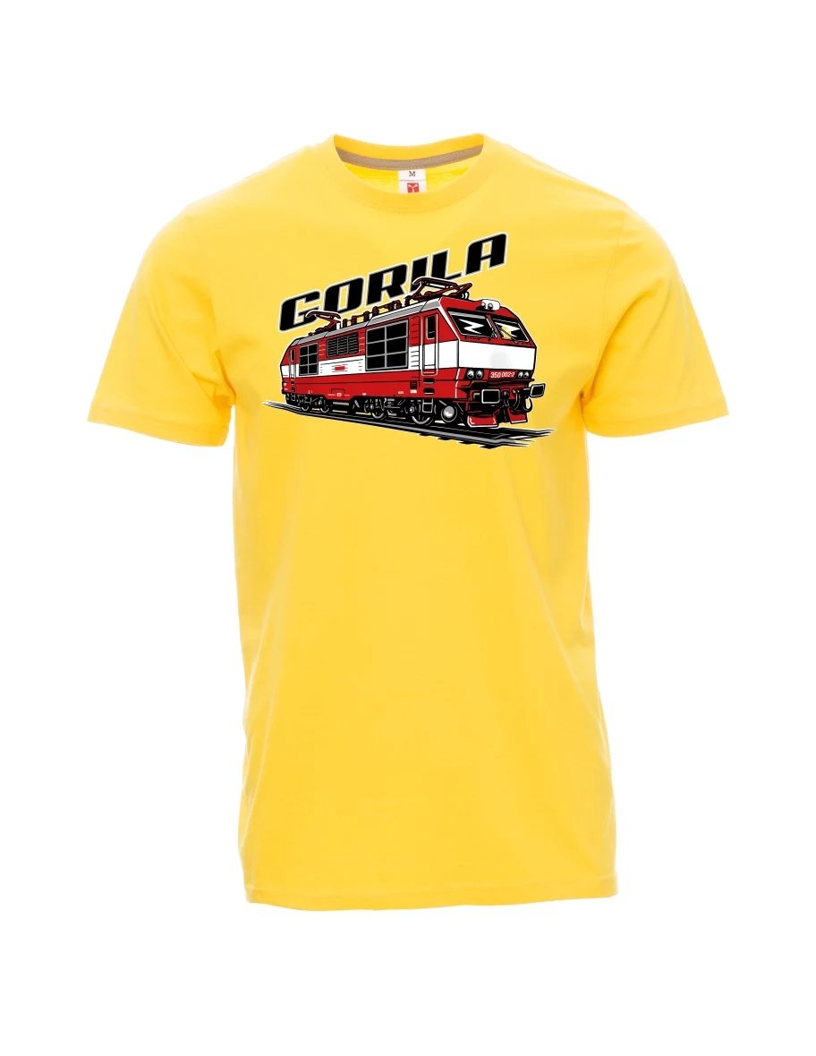 Gelbes T-Shirt für Männer Lokomotive 350 „Gorila“