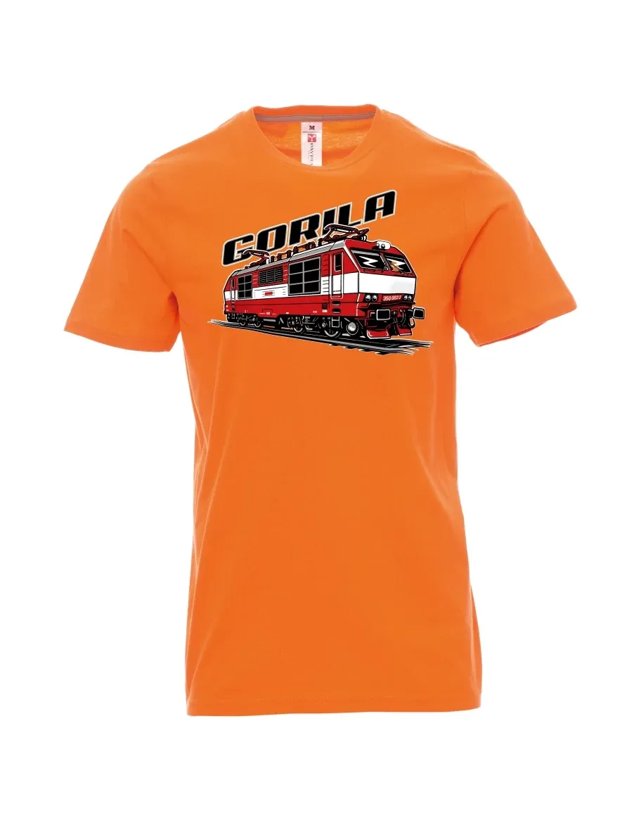 Orange T-Shirt für Männer Lokomotive 350 „Gorila“