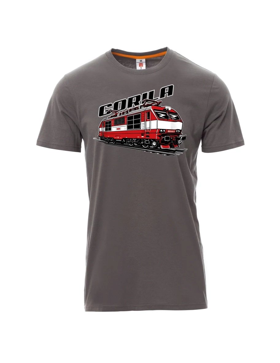 Graues T-Shirt für Männer Lokomotive 350 „Gorila“