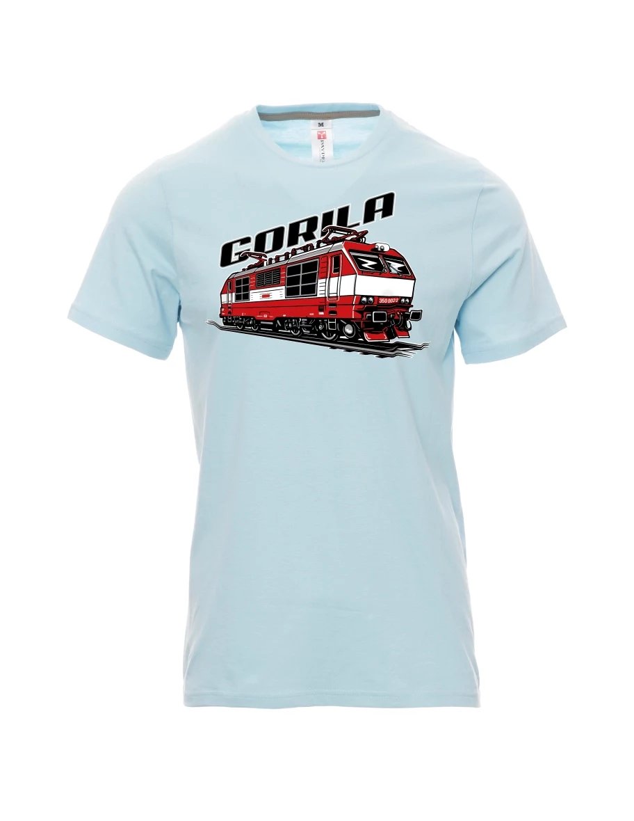 Blassblaues T-Shirt für Männer Lokomotive 350 „Gorila“