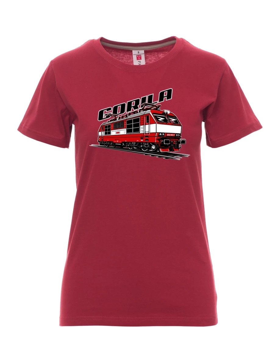 Bordeaux T-Shirt für Damen Lokomotive 350 „Gorila“