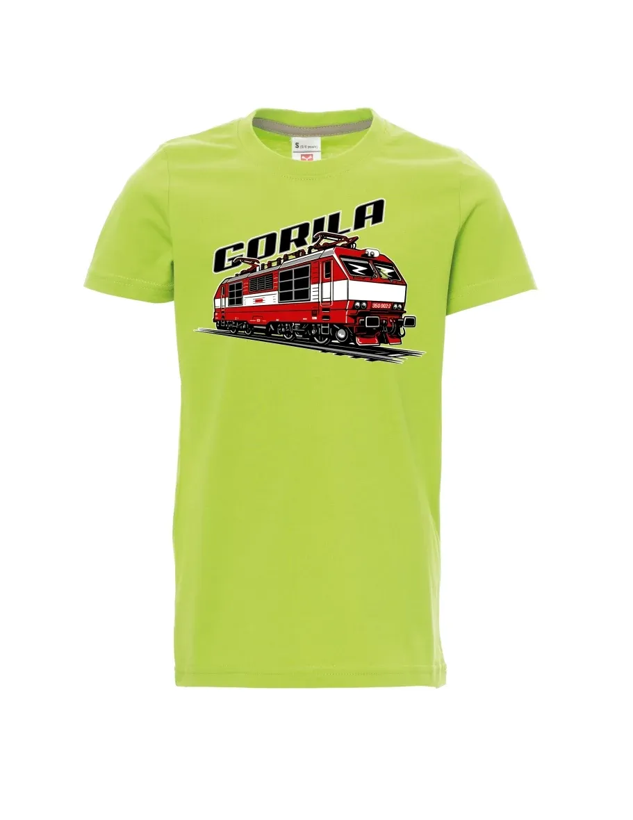 Hellgrünes Kinder T-Shirt Lokomotive 350 „Gorila“