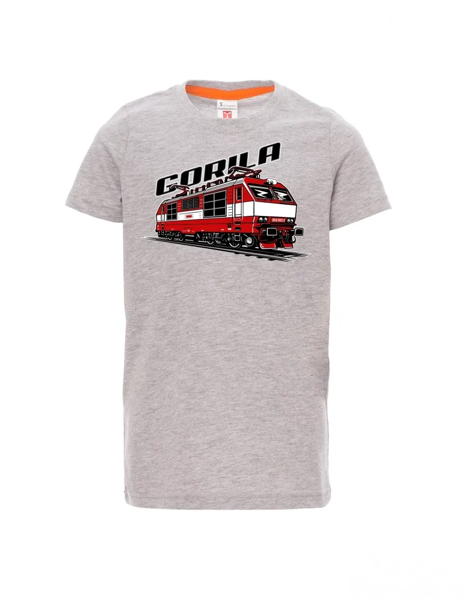 Grau melange Kinder T-Shirt Lokomotive 350 „Gorila“