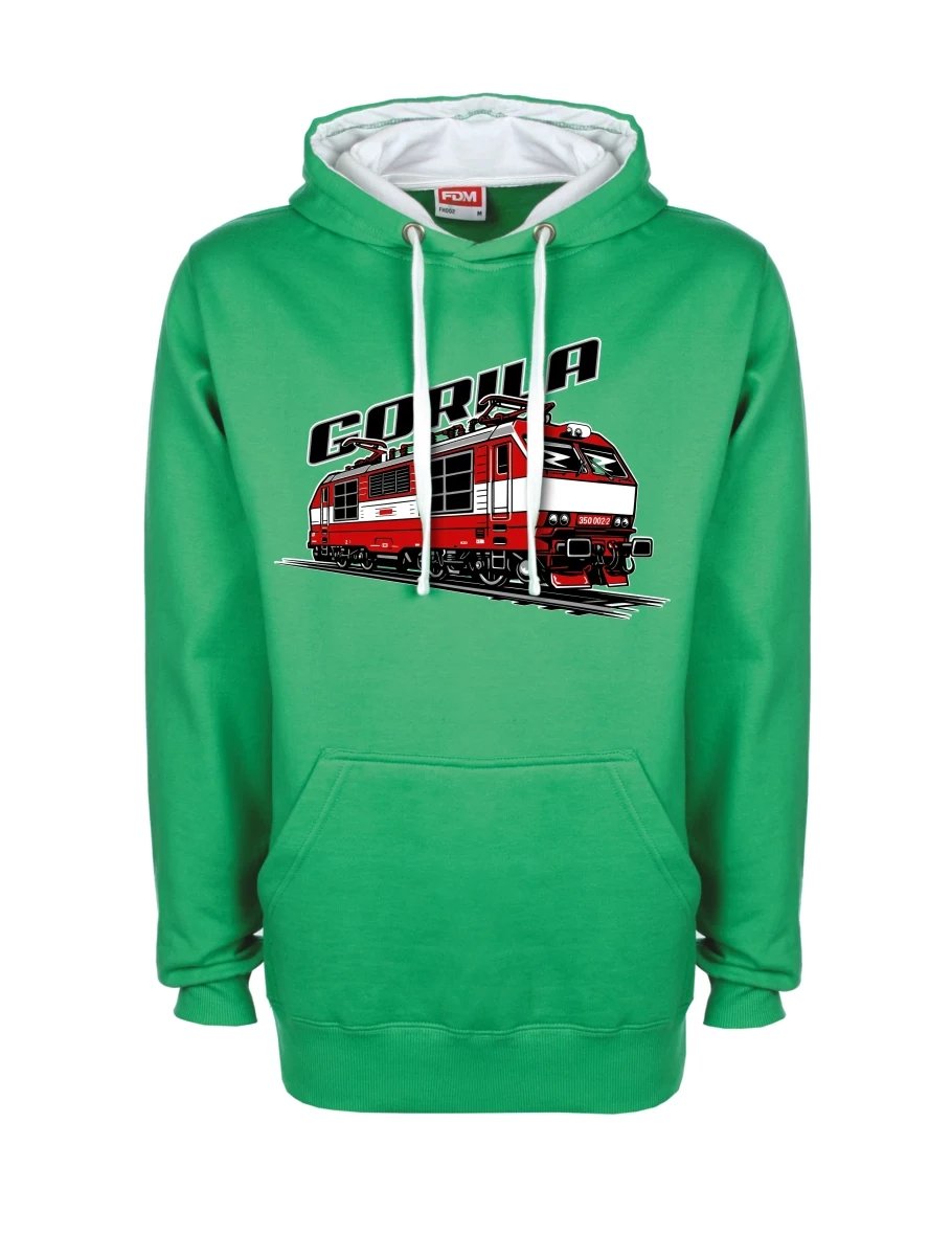 Weiß-grünes Sweatshirt Lokomotive 350 „Gorila“