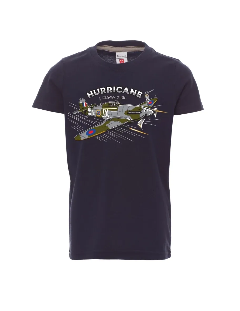Navy Kinder T-Shirt Flugzeug Hurricane Hawker