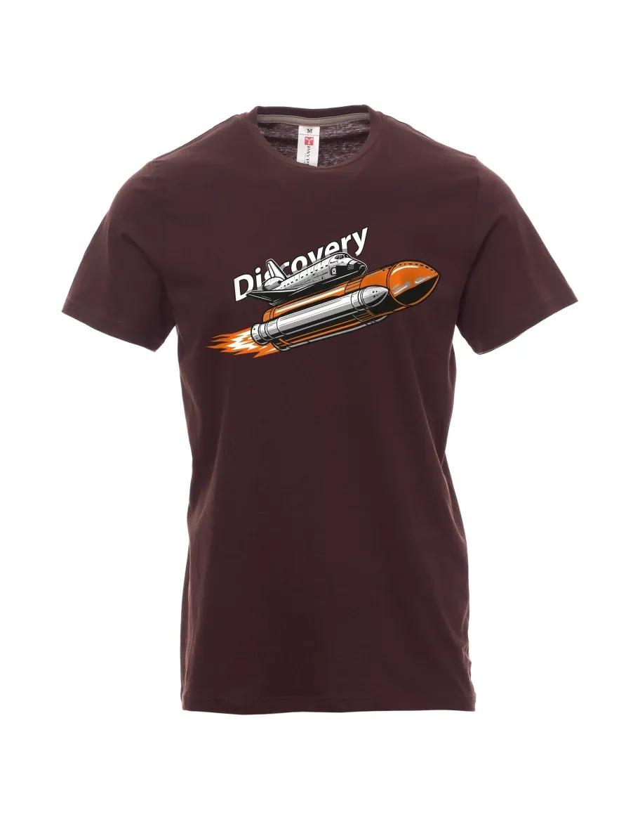 Dunkelbraun T-Shirt für Männer Raumfähre Discovery