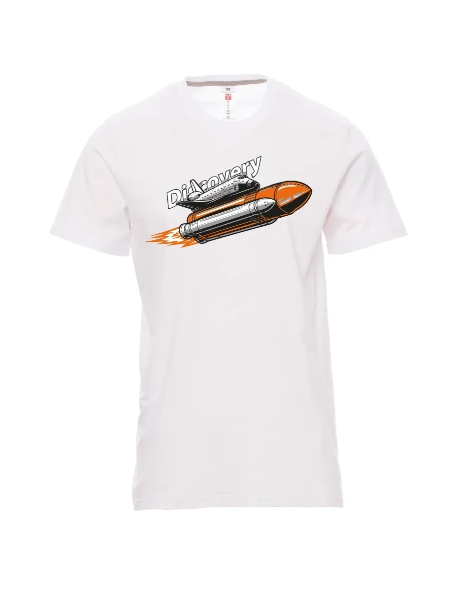 Weißes T-Shirt für Männer Raumfähre Discovery