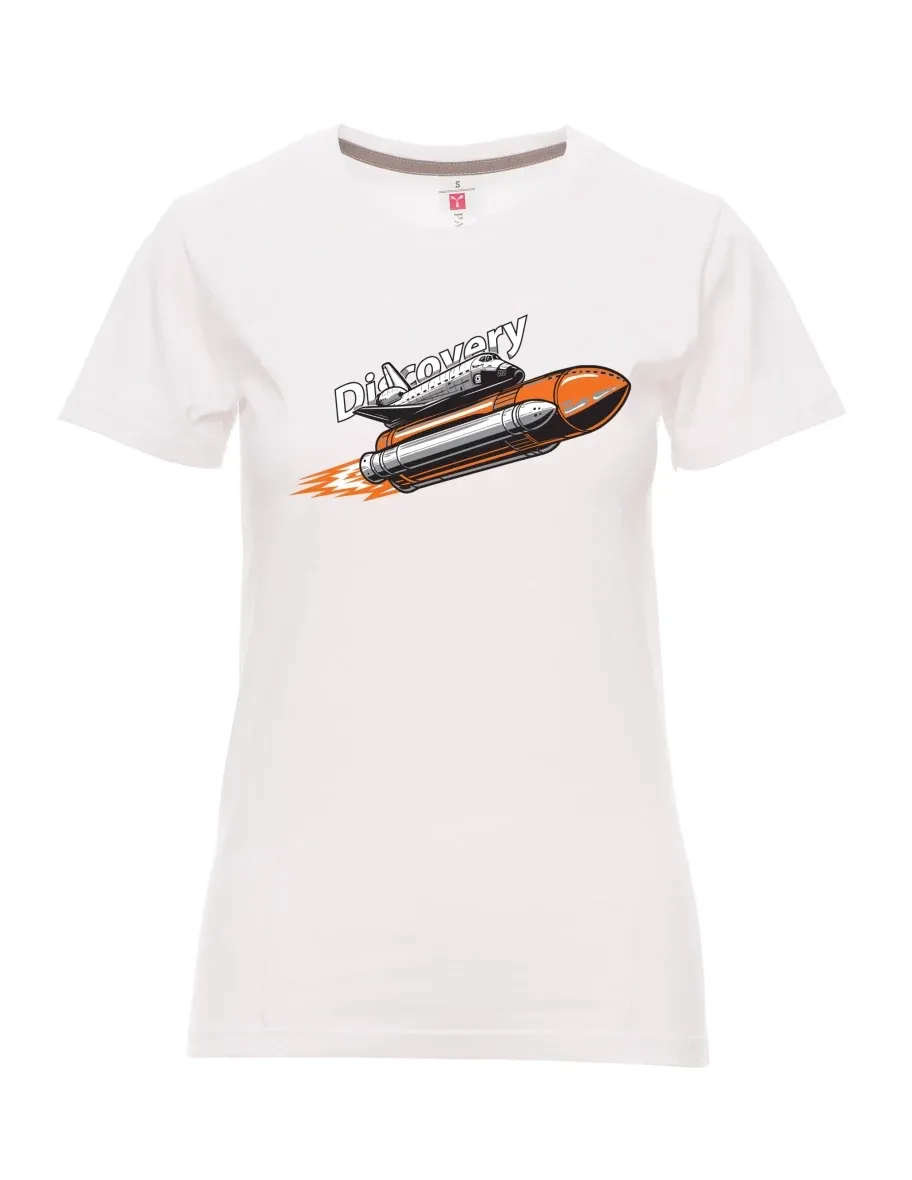 Weißes T-Shirt für Damen Raumfähre Discovery