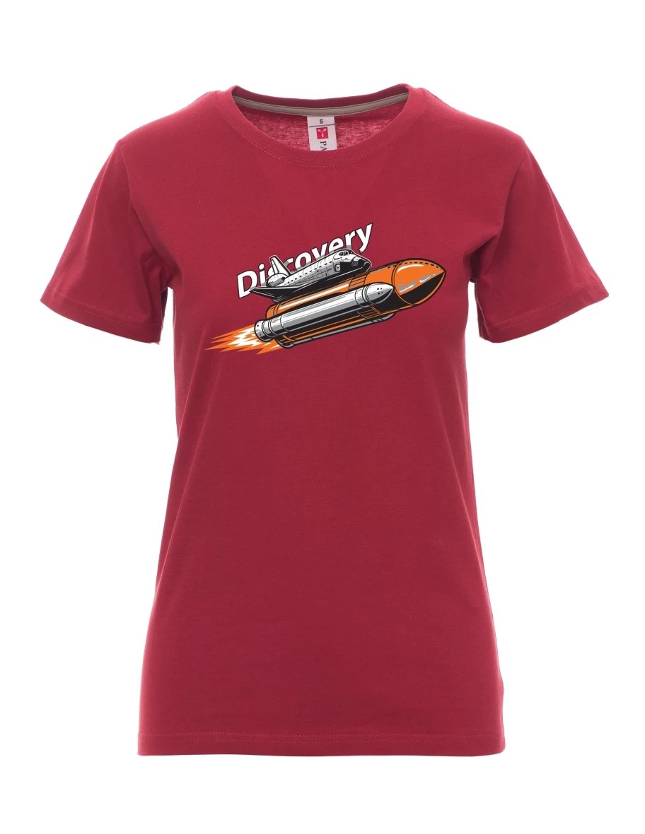 Bordeaux T-Shirt für Damen Raumfähre Discovery