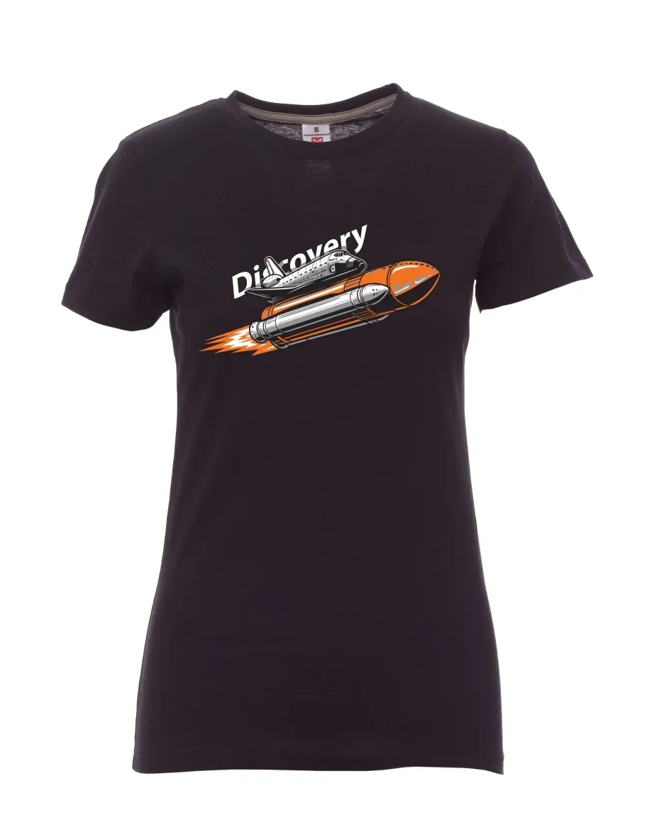 Schwarzes T-Shirt für Damen Raumfähre Discovery