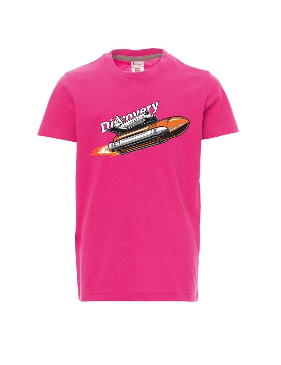 Rosa Kinder T-Shirt Raumfähre Discovery