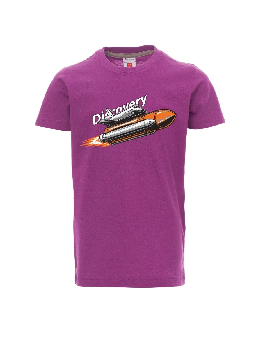Violett Kinder T-Shirt Raumfähre Discovery
