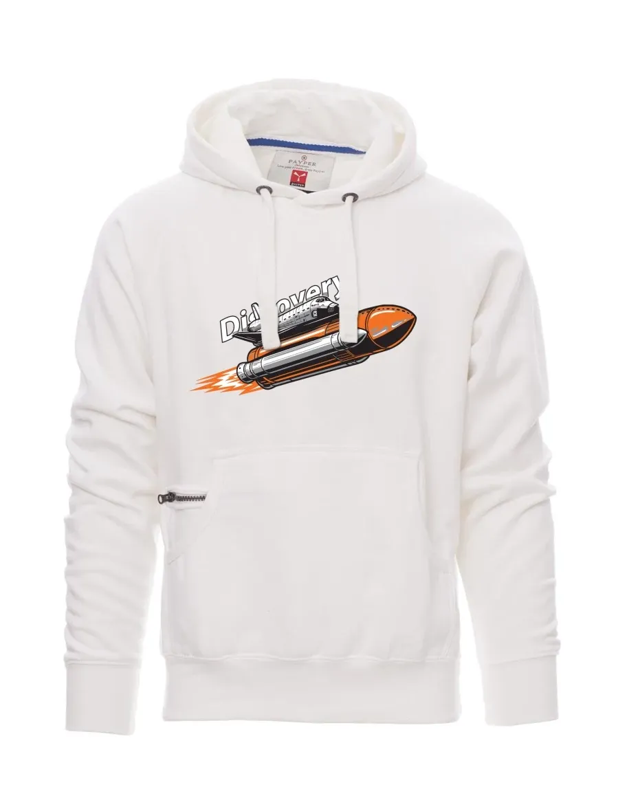 Weißes Sweatshirt für Männer Raumfähre Discovery
