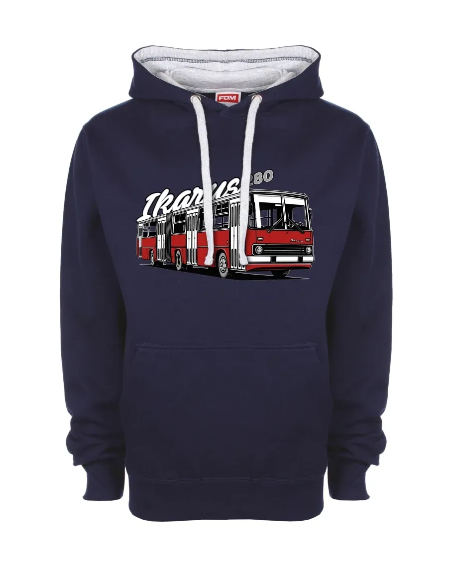Grau-marines Sweatshirt Autobus Ikarus 280