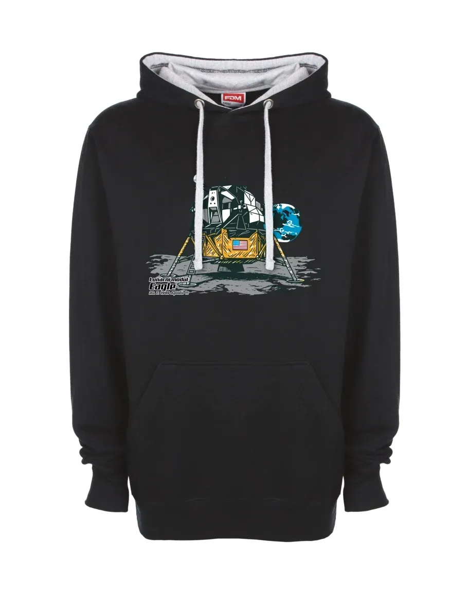 Grau-schwarzes Sweatshirt Mondmodul Eagle