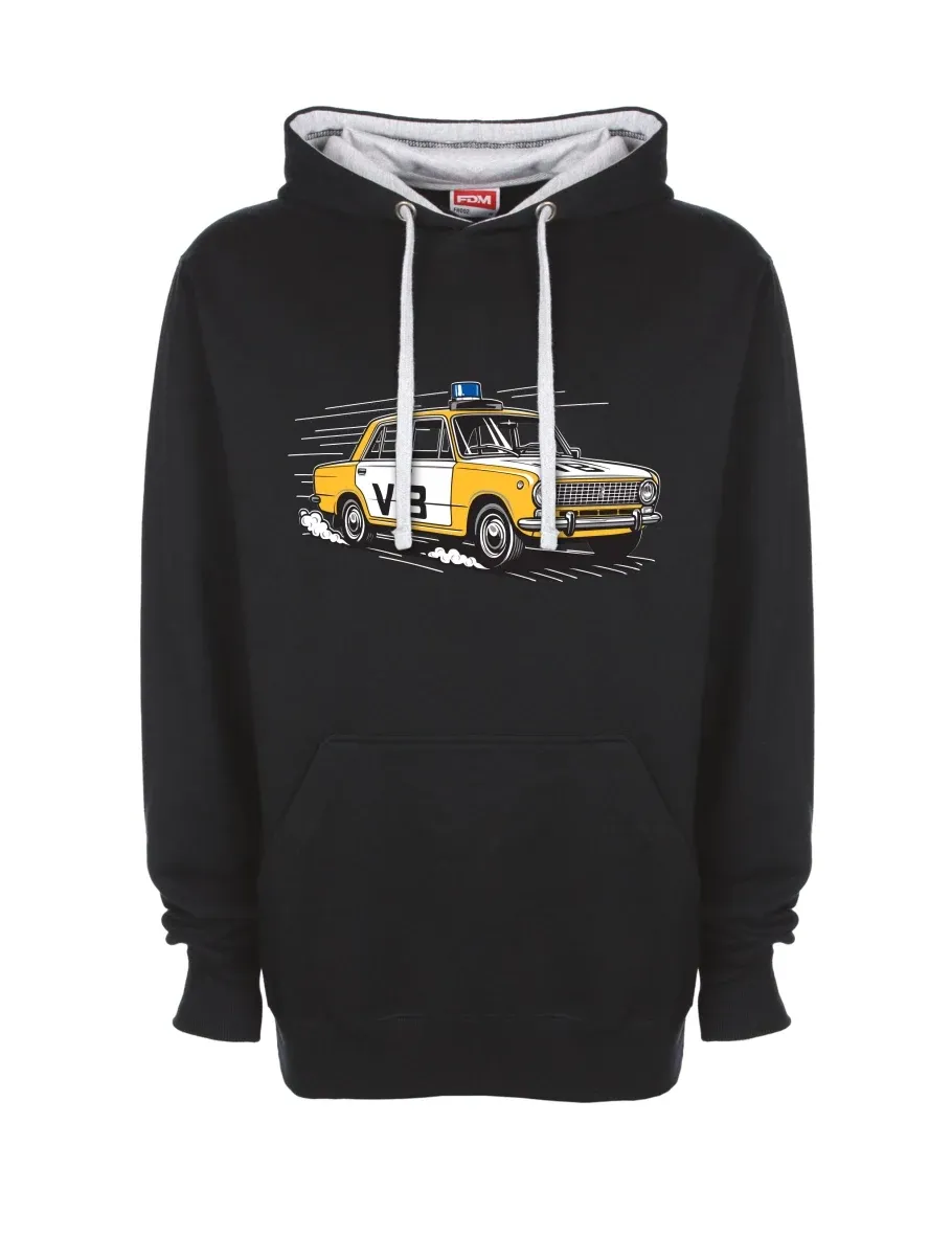 Grau-schwarzes Sweatshirt Automobil VAZ 2101 VB