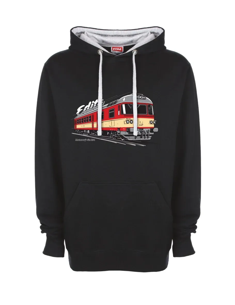 Grau-schwarzes Sweatshirt Triebwagen 854