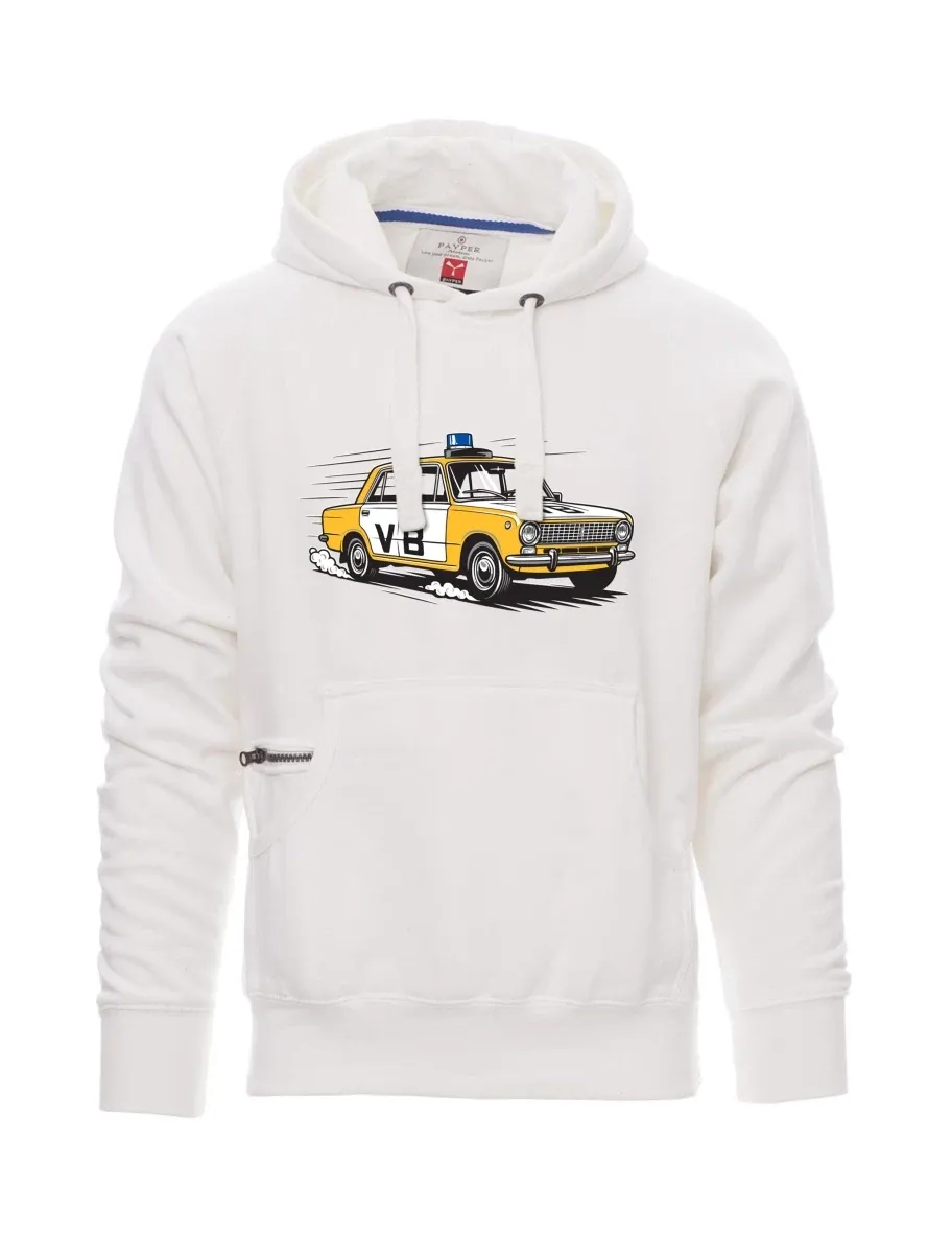 Weißes Sweatshirt für Männer Automobil VAZ 2101 VB